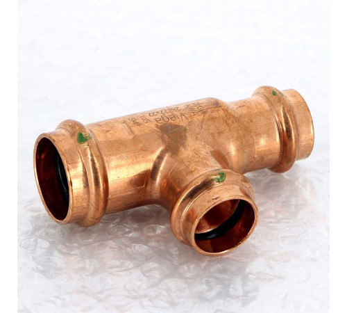 Тройник пресс медный Viega Profipress 28x22x22 мм 307899