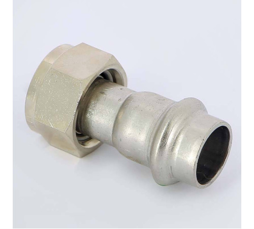 Муфта пресс с накидной гайкой Viega Sanpress Inox 15x1/2 нержавеющая сталь 437572