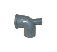 Отвод канализационный Ostendorf HT 110x90°/50 мм с дополнительным входом с тыла 904037