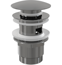 Слив для умывальника Alcaplast A390 click/clack 5/4 цельнометаллический с большой заглушкой A390