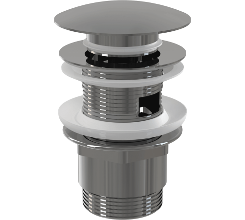 Слив для умывальника Alcaplast A390 click/clack 5/4 цельнометаллический с большой заглушкой A390