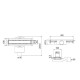 Трап душевой Plumberia Selection PS MODULAR 4x90 см с двусторонней накладкой золото брашированное PSM90OB