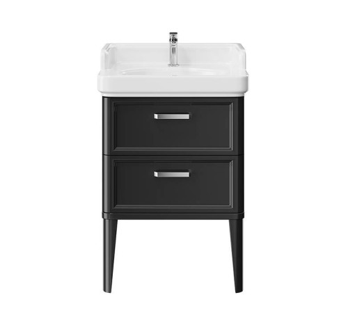 Тумба подвесная Kerama Marazzi Pompei 60 см 2 ящика черный глянцевый PO.N.60.2\BLK