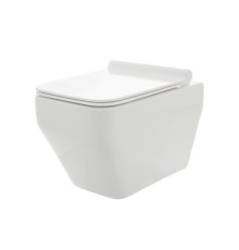 Унитаз подвесной AQUAme Rimless с сиденьем SoftClose 525x360x370 мм AQM2009