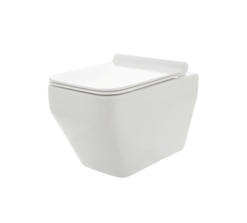 Унитаз подвесной AQUAme Rimless с сиденьем SoftClose 525x360x370 мм AQM2009