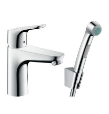Смеситель для раковины Hansgrohe Focus 94 мм с гигиеническим душем 31927000