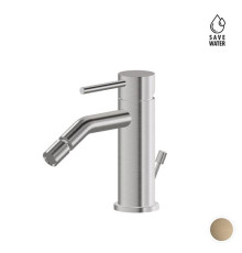 Смеситель для биде Newform X-Steel 316 на 1 отверстие с донным клапаном PVD Brushed Pale Gold 69623X.59.098