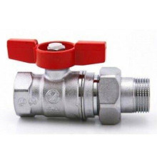 Кран шаровый полнопроходной Giacomini DADO R919 3/4 НР-ВР бабочка R919X005