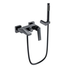 Смеситель для ванны Boheme Venturo с душевым гарнитуром темная сталь 373-SGM