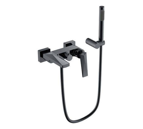 Смеситель для ванны Boheme Venturo с душевым гарнитуром темная сталь 373-SGM