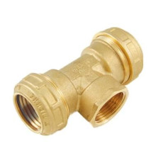 Тройник компрессионный Tiemme 25x3/4x25 ВР 3410028