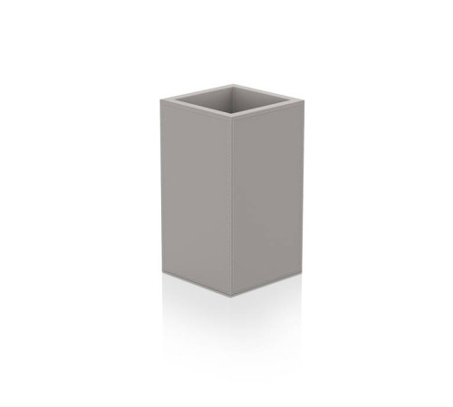 Стакан для зубных щеток Decor Walther Brownie имитация кожи тауп 0937449