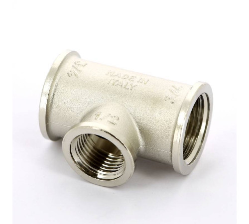 Тройник никелированный Tiemme 3/4x1/2x3/4 ВР-ВР-ВР 1500151