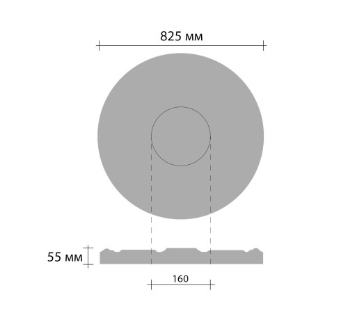 Розетка потолочная DECOMASTER DR-307A диаметр 825 мм DR-307A
