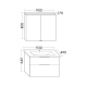 Тумба с раковиной Burgbad Eqio 93х49х64.5 см подвесная фланелевый дуб SEYQ093F2632C001*1