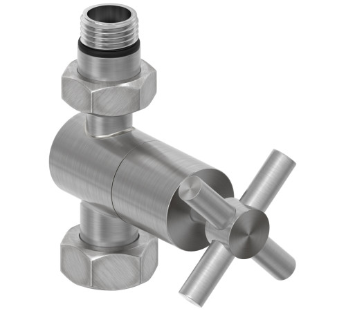 Вентиль регулировки температуры Сунержа прямой крест G 1/2 x G 3/4 сатин брашированный 071-1409-1234