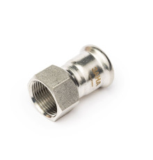 Муфта с накидной гайкой Sanha NiroPress AISI304L 28x1 ВР пресс-ВР 691359M2813