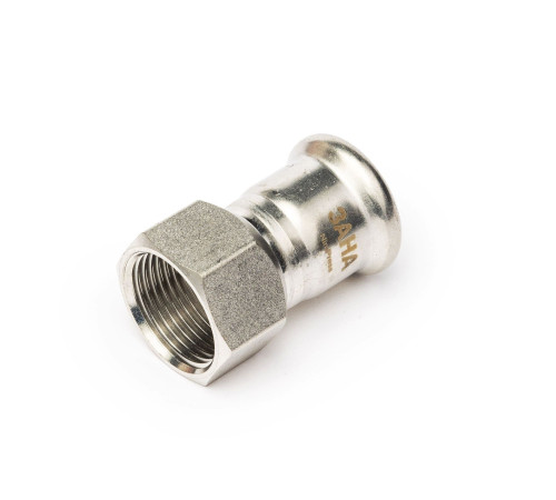 Муфта с накидной гайкой Sanha NiroPress AISI304L 28x1 ВР пресс-ВР 691359M2813