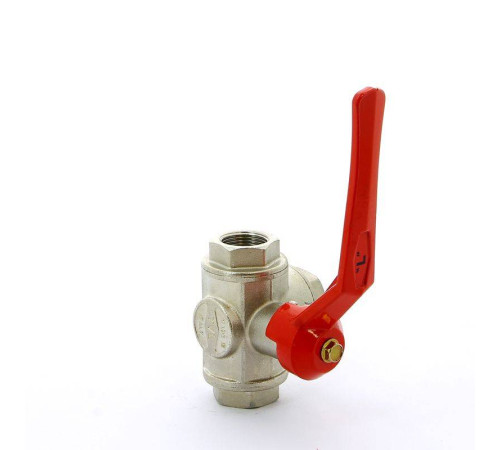 Кран шаровой трехходовой ITAP 128 L-порт рычаг 3/4 ВВ 1280034L
