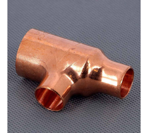 Тройник медный под пайку Viega 28х18х18 мм 114947