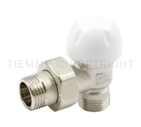 Клапан запорный угловой Tiemme 3/4 НР х 1/2 НР 3330013