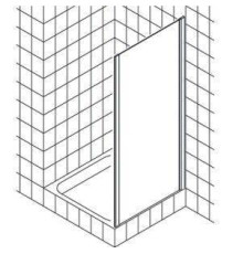 Боковая стенка душевого ограждения Kermi Ibiza 2000 800х1850 мм прозрачное стекло I2 TWD 08018 1AK