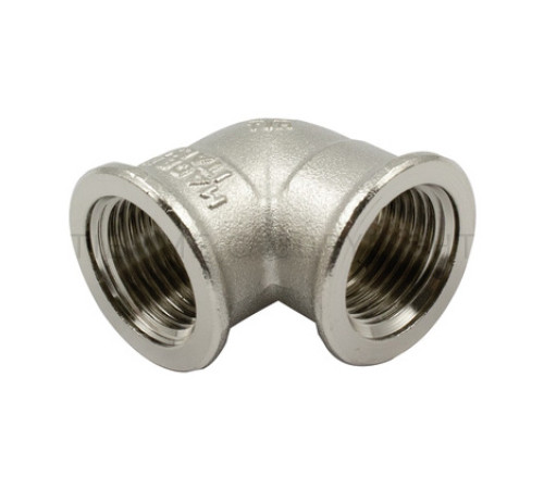 Угольник латунный никелированный Tiemme 3/8 ВР х 3/8 ВР 1500537