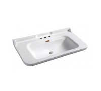 Раковина Kerasan Waldorf 120х55 см 3 отверстия керамическая белый/бронза 4144K1/811393br