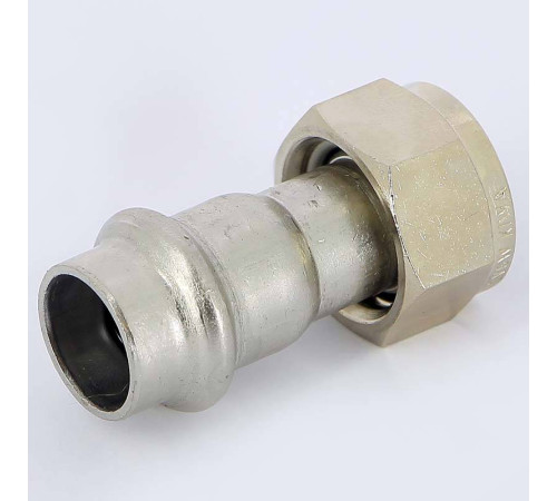 Муфта пресс с накидной гайкой Viega Sanpress Inox 15x1/2 нержавеющая сталь 437572