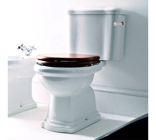 Унитаз-моноблок Kerasan Retro 72х38.5 см слив в пол ручка справа белый/хром 107101/101201/760390/756990