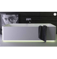 Ванна отдельностоящая Knief Shine 180х80х50 см со сливом и LED подсветкой белый матовый 0600-041-01