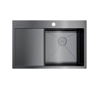 Кухонная мойка Omoikiri Akisame 78-R-GM 78x51 см нержавеющая сталь вороненая сталь 4973100