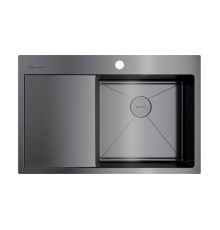 Кухонная мойка Omoikiri Akisame 78-R-GM 78x51 см нержавеющая сталь вороненая сталь 4973100