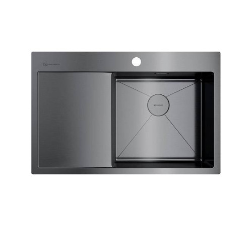 Кухонная мойка Omoikiri Akisame 78-R-GM 78x51 см нержавеющая сталь вороненая сталь 4973100