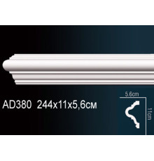 Молдинг Perfect AD380 полиуретановый 35х18х2440 мм AD380