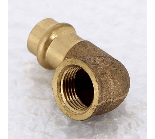 Угол 90° пресс-В бронзовый Viega Sanpress 15х1/2 108441