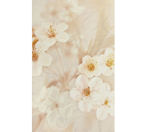 Декор Шахтинская плитка Сакура коричневый 04 25х40 см 010301001875