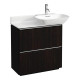Тумба под раковину напольная Laufen INO 77x35x78 см 2 ящика темный вяз 4.0300.2.110.263.1/8.1330.1.000.104.1
