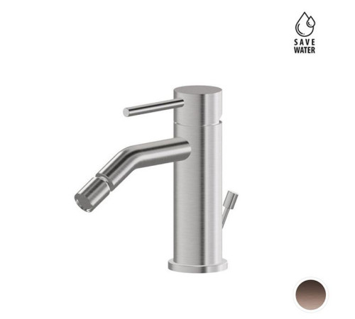 Смеситель для биде Newform X-STEEL 316 с донным клапаном излив 134 мм цвет PVD Brushed copper bronze 69623X.59.067