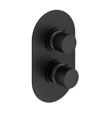 Смеситель для душа термостатический встраиваемый Plumberia Selection IXO на 2 выхода черный матовый XOT5040NO