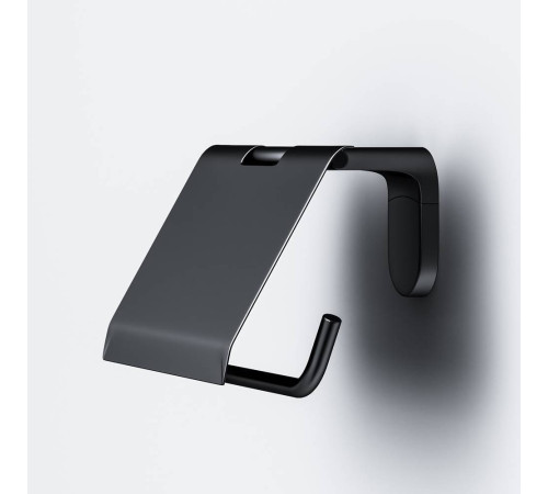 Держатель для туалетной бумаги AM.PM Joy с крышкой черный A84341422