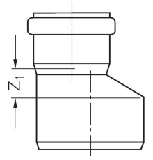 Переходник REHAU RAUPIANO 75/50 мм полипропилен 11213841002