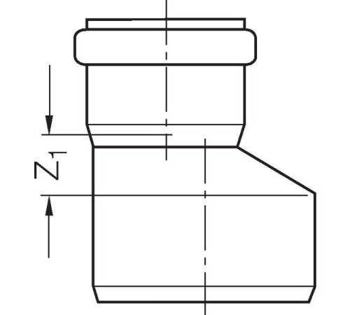 Переходник REHAU RAUPIANO 75/50 мм полипропилен 11213841002