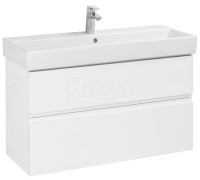 Тумба под раковину Roca Oleta подвесная 2 ящика 961x548x374 мм белый матовый A857641501