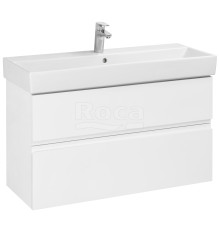 Тумба под раковину Roca Oleta подвесная 2 ящика 961x548x374 мм белый матовый A857641501