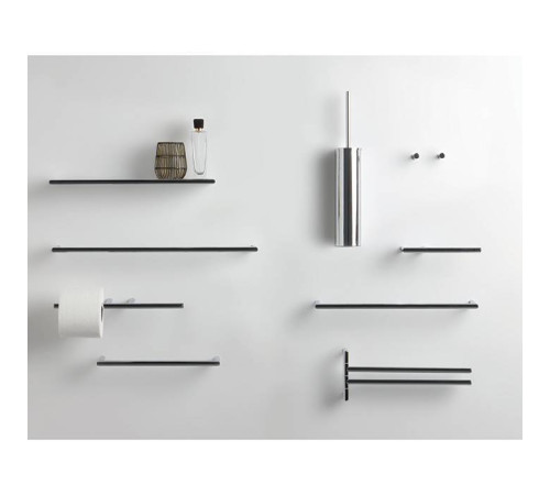 Держатель туалетной бумаги Bertocci Trecento без крышки правый черный 125 4804 0800