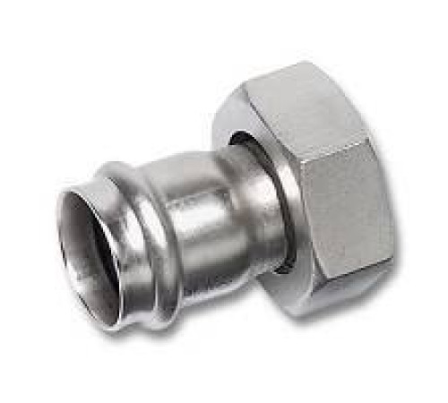 Соединение резьбовое SANHA NiroSan Press 18 мм x 3/4 ВР с плоским уплотнением 69359M1834