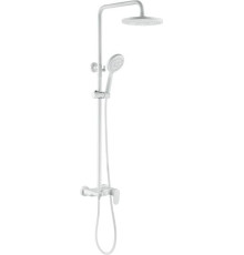 Душевая стойка с верхним душем Boheme Spectre белый матовый 458-MW