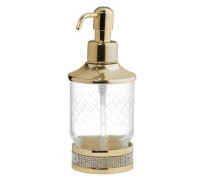 Дозатор для жидкого мыла Boheme Royal Cristal настольный золото 10929-G