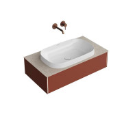 Тумба под раковину подвесная Kerama Marazzi Magica 88.4х48.5х22 см 1 ящик венецианский красный матовый MA.90.1/VR.M